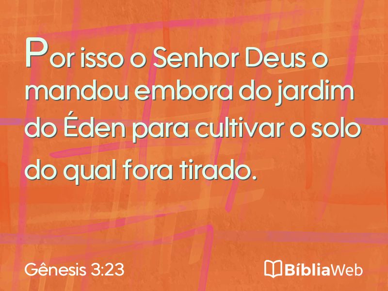 Gênesis 3:23 em imagem para compartilhar