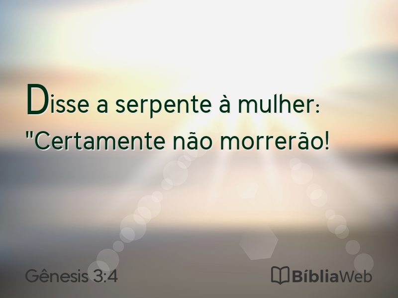 Gênesis 3:4 em imagem para compartilhar