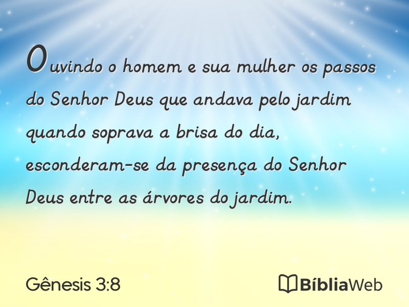 Gênesis 3:8 em imagem para compartilhar