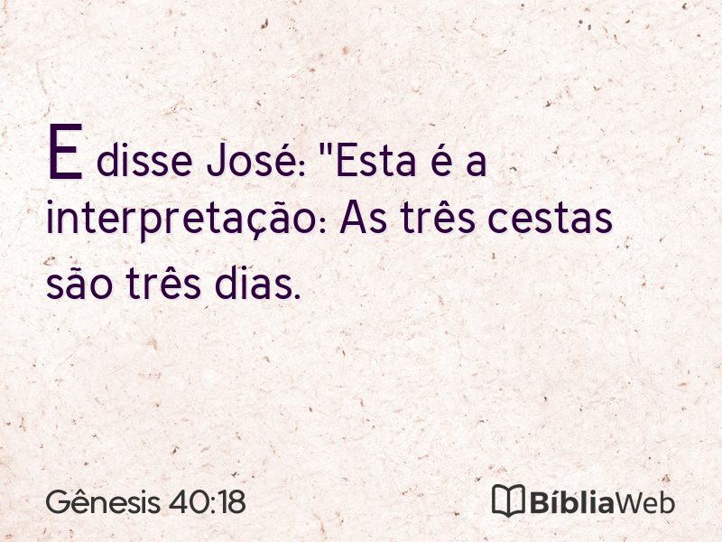 Gênesis 40:18 em imagem para compartilhar