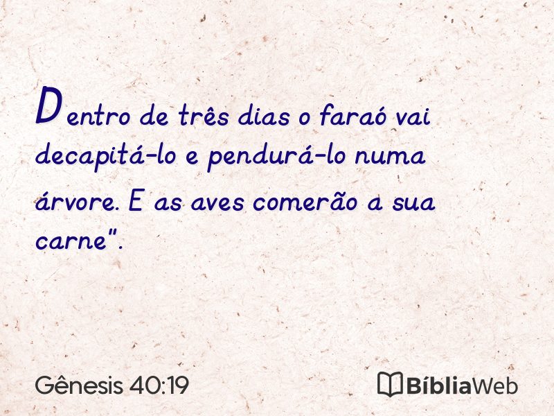Gênesis 40:19 em imagem para compartilhar