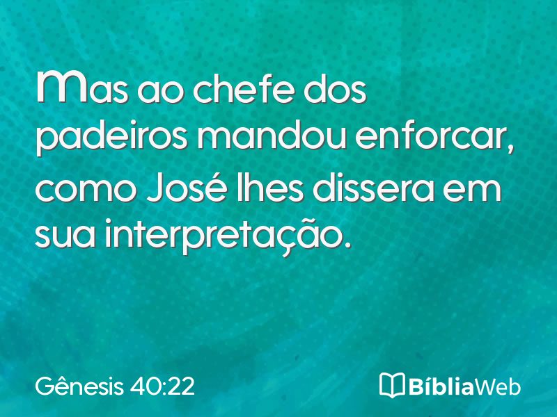 Gênesis 40:22 em imagem para compartilhar