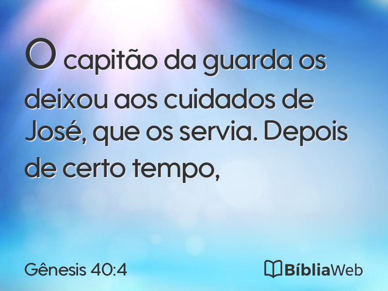 Gênesis 40:4 em imagem para compartilhar
