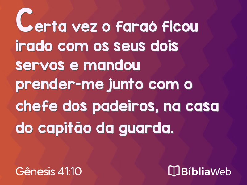 Gênesis 41:10 em imagem para compartilhar