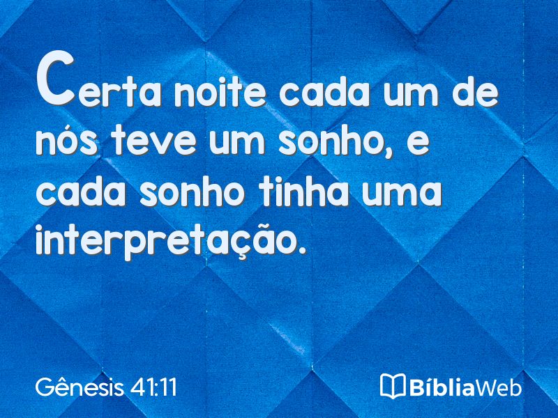Gênesis 41:11 em imagem para compartilhar