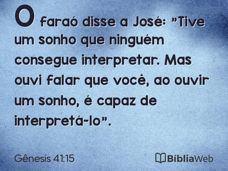 Gênesis 41:15 em imagem para compartilhar