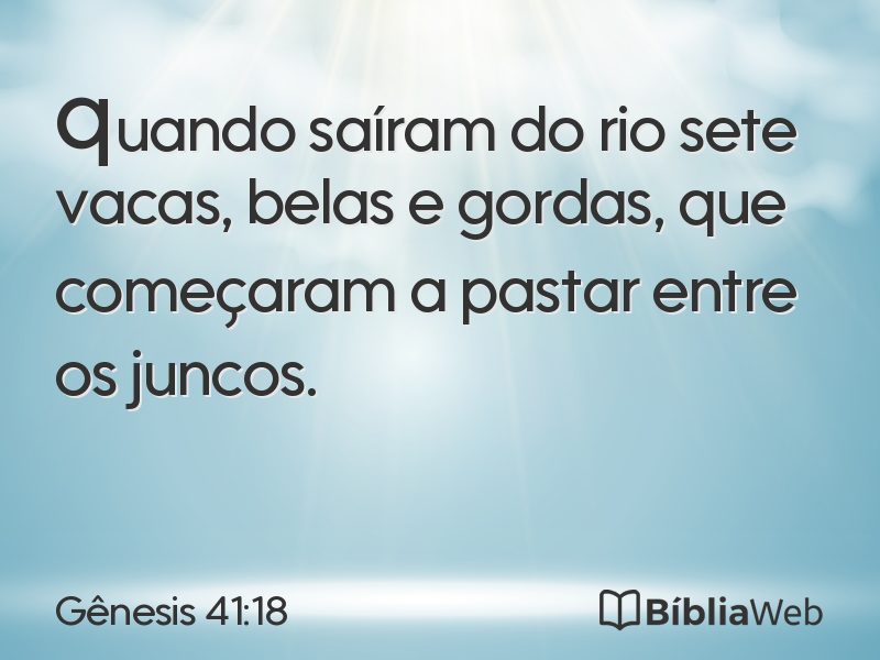 Gênesis 41:18 em imagem para compartilhar