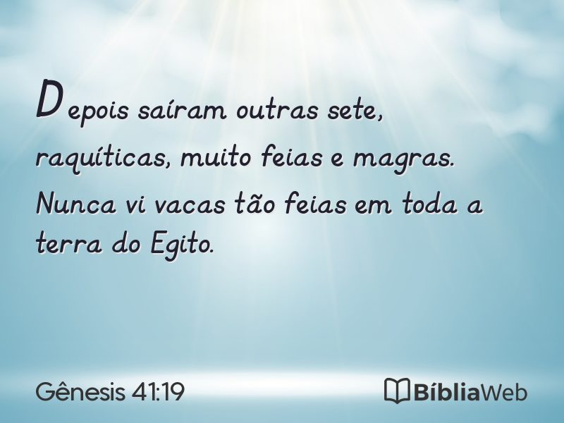 Gênesis 41:19 em imagem para compartilhar