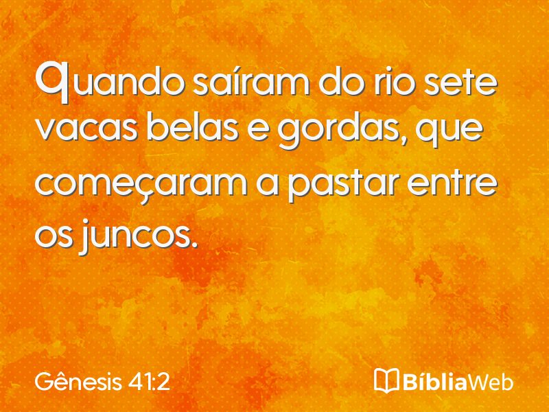 Gênesis 41:2 em imagem para compartilhar