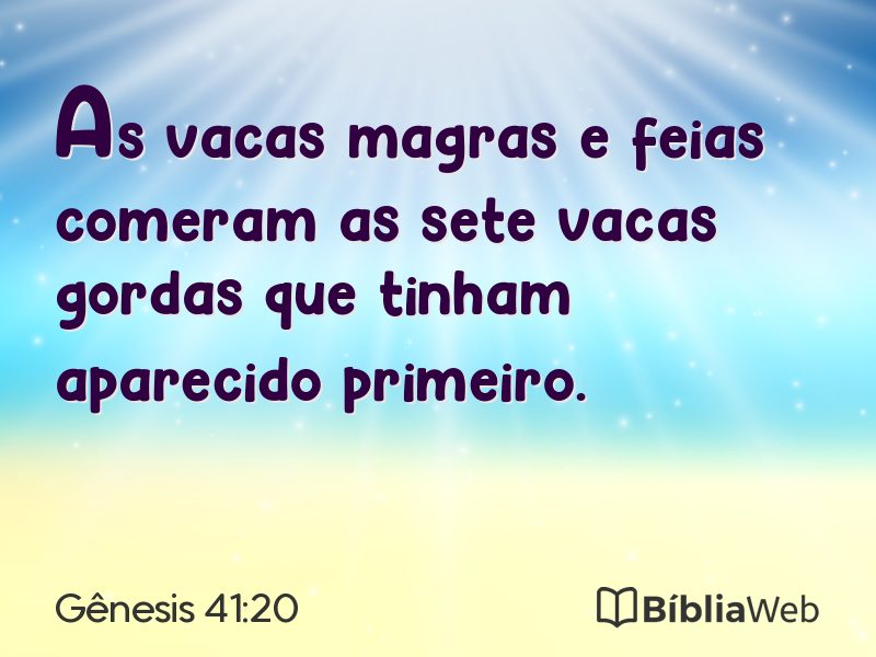 Gênesis 41:20 em imagem para compartilhar