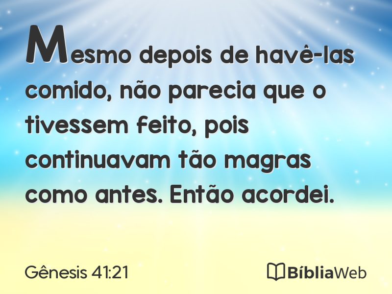 Gênesis 41:21 em imagem para compartilhar
