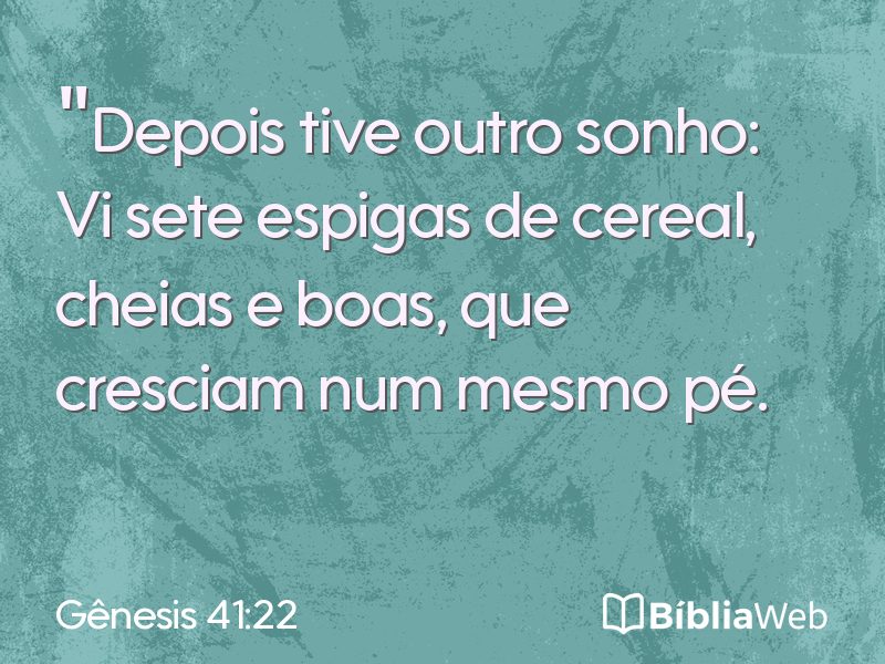 Gênesis 41:22 em imagem para compartilhar