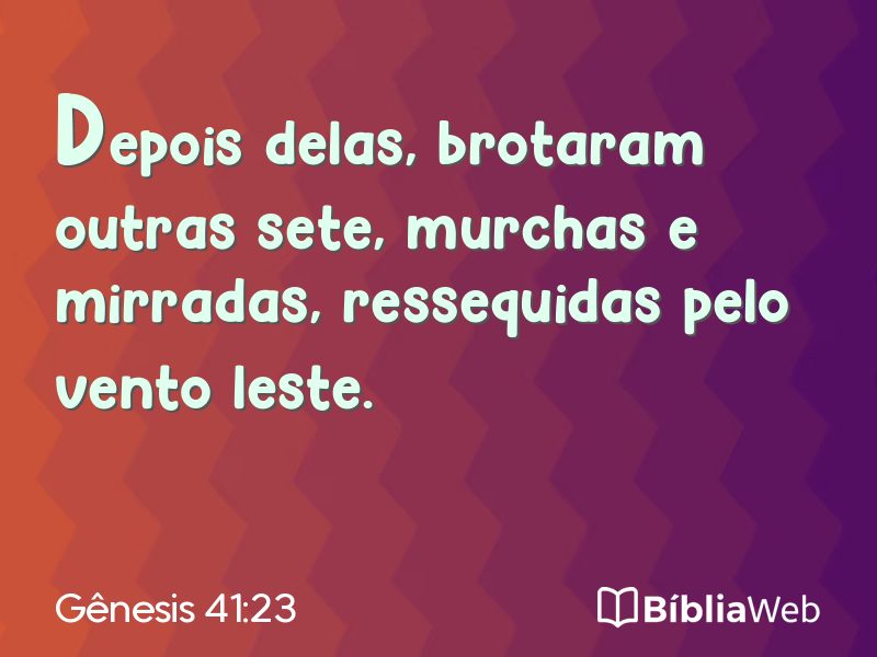 Gênesis 41:23 em imagem para compartilhar