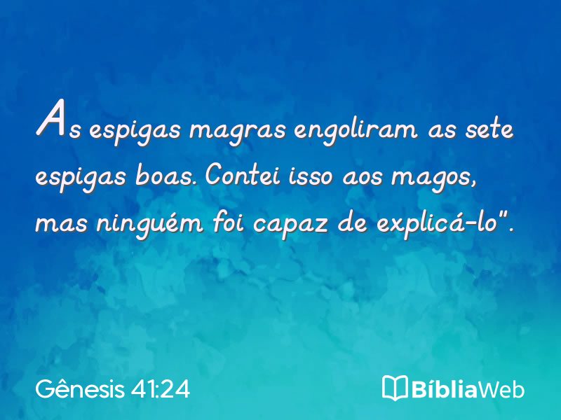 Gênesis 41:24 em imagem para compartilhar