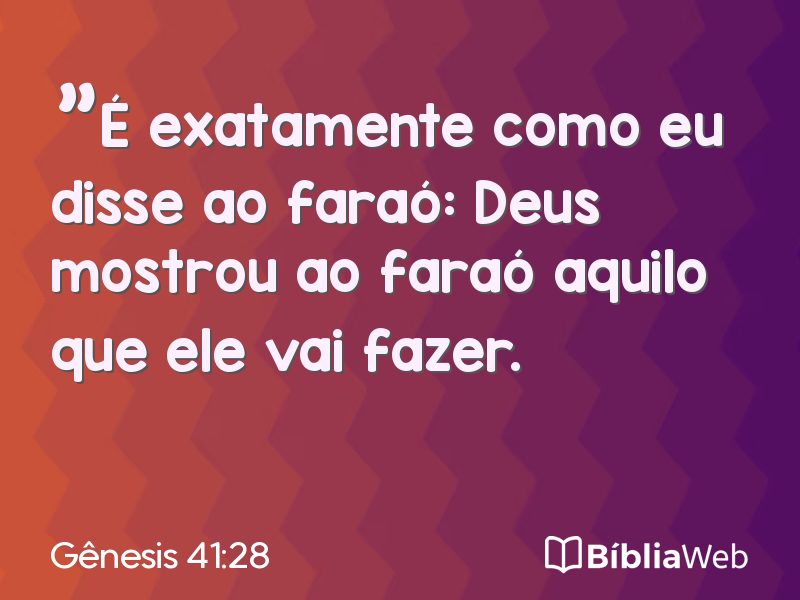 Gênesis 41:28 em imagem para compartilhar