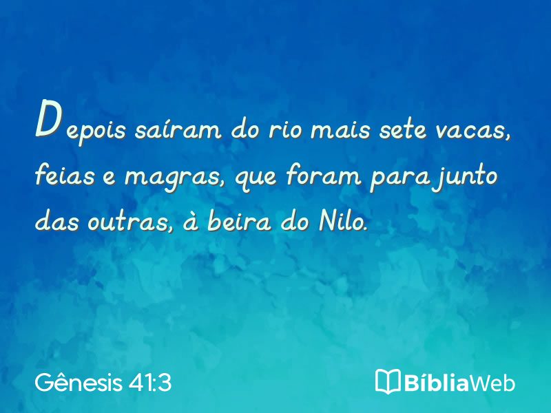 Gênesis 41:3 em imagem para compartilhar