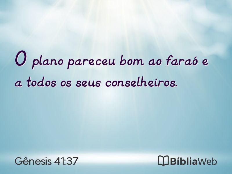Gênesis 41:37 em imagem para compartilhar