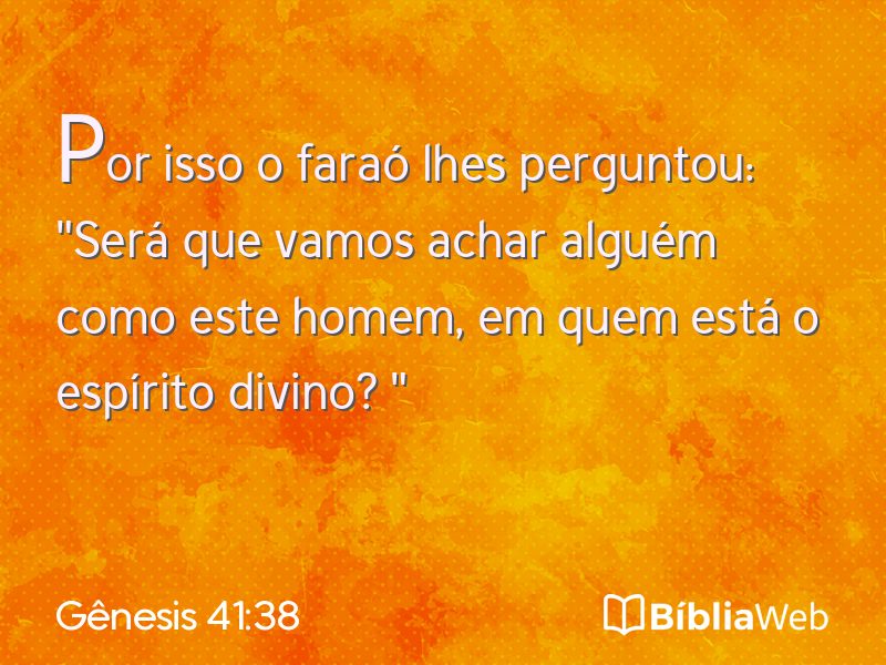 Gênesis 41:38 em imagem para compartilhar