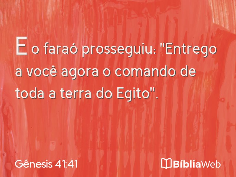 Gênesis 41:41 em imagem para compartilhar