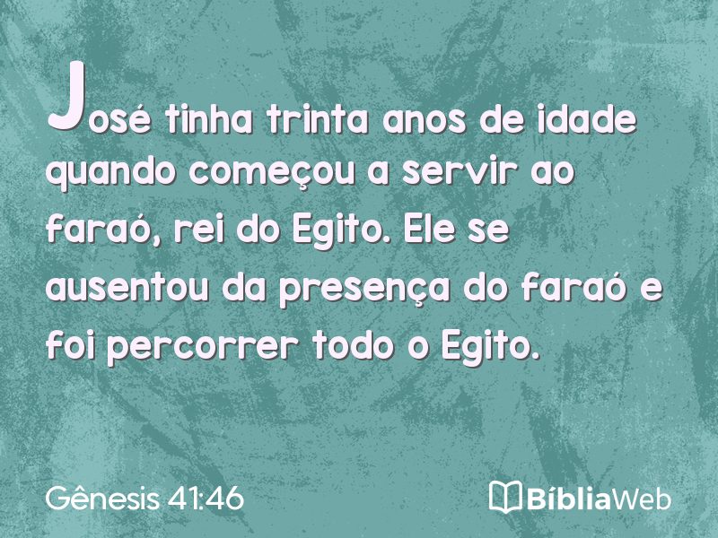 Gênesis 41:46 em imagem para compartilhar