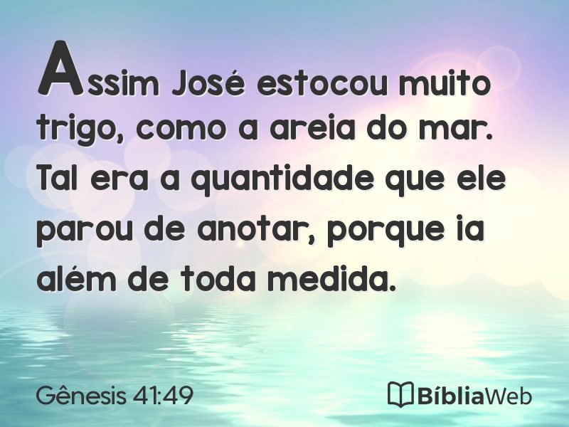 Gênesis 41:49 em imagem para compartilhar