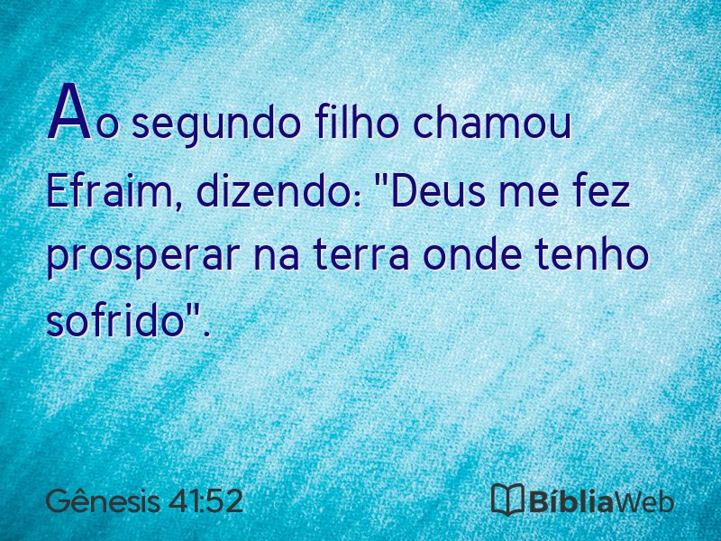 Gênesis 41:52 em imagem para compartilhar