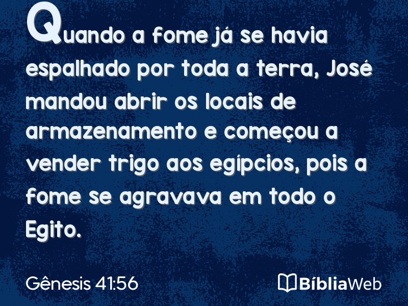 Gênesis 41:56 em imagem para compartilhar