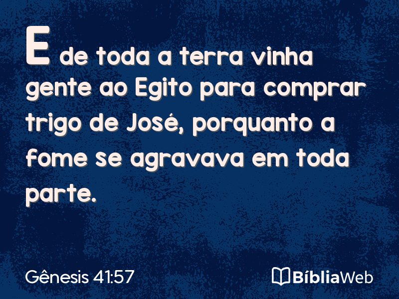 Gênesis 41:57 em imagem para compartilhar