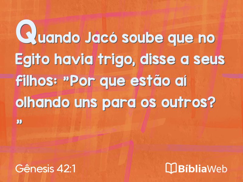 Gênesis 42:1 em imagem para compartilhar