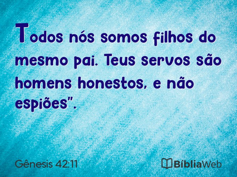 Gênesis 42:11 em imagem para compartilhar