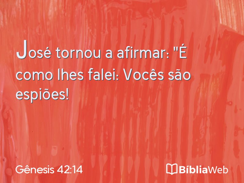 Gênesis 42:14 em imagem para compartilhar