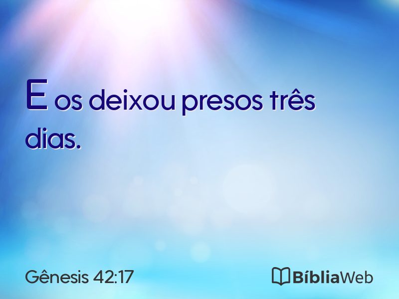 Gênesis 42:17 em imagem para compartilhar