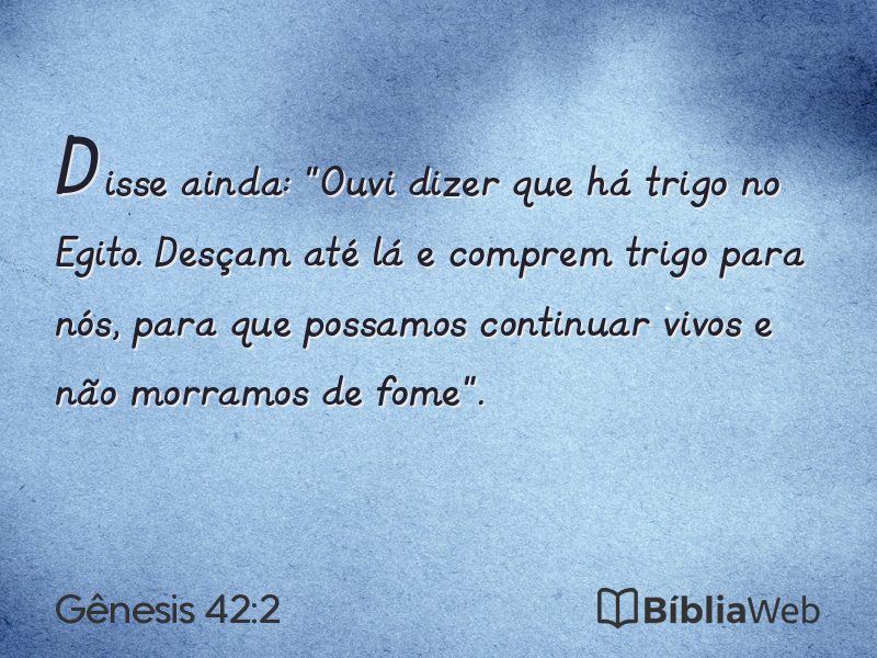 Gênesis 42:2 em imagem para compartilhar