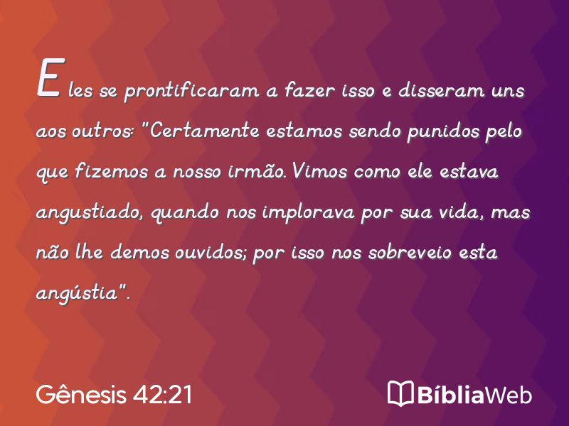Gênesis 42:21 em imagem para compartilhar