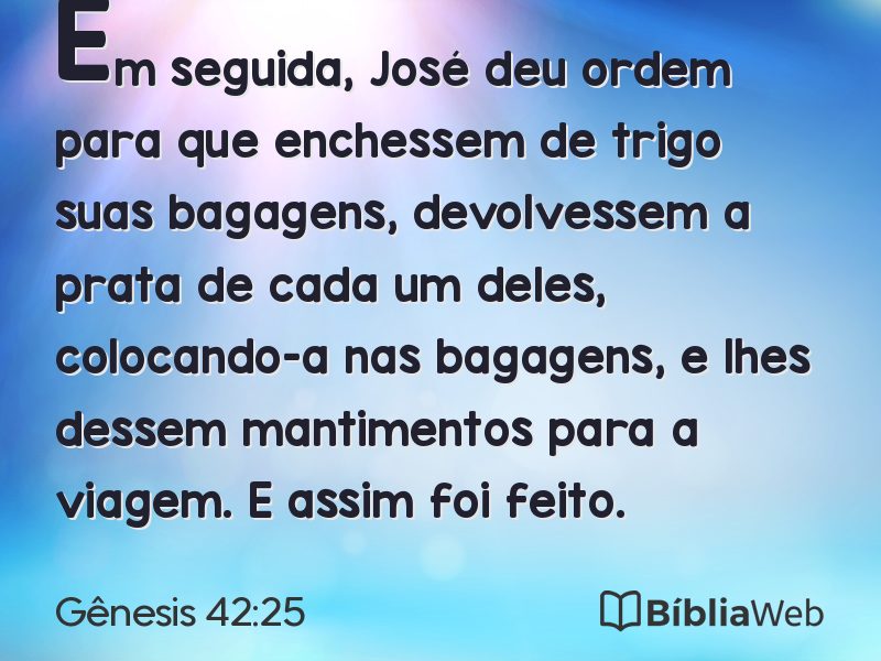 Gênesis 42:25 em imagem para compartilhar