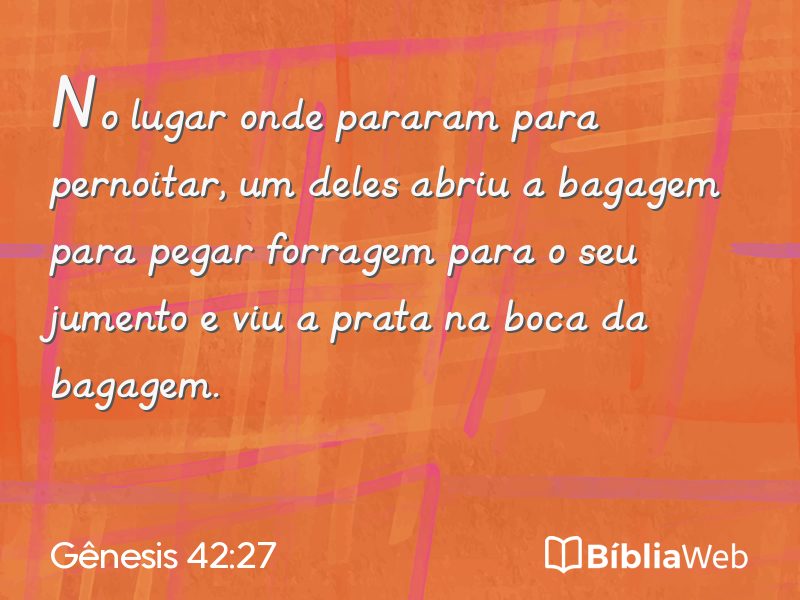 Gênesis 42:27 em imagem para compartilhar