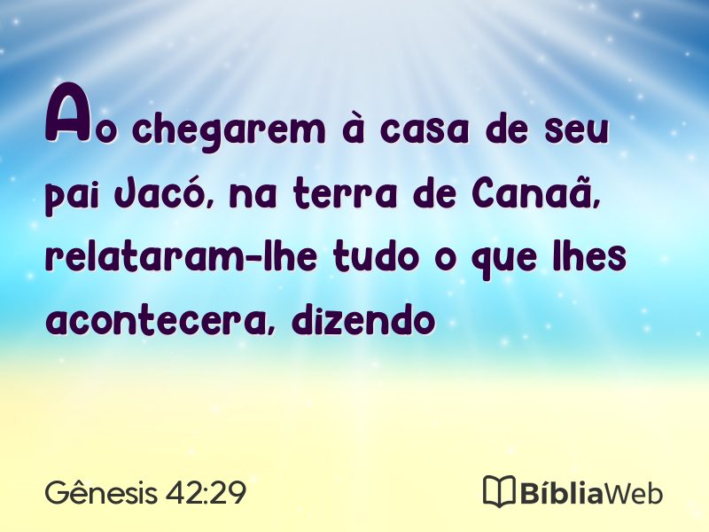 Gênesis 42:29 em imagem para compartilhar