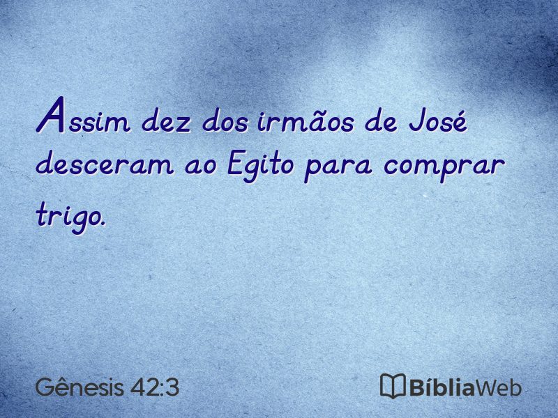 Gênesis 42:3 em imagem para compartilhar