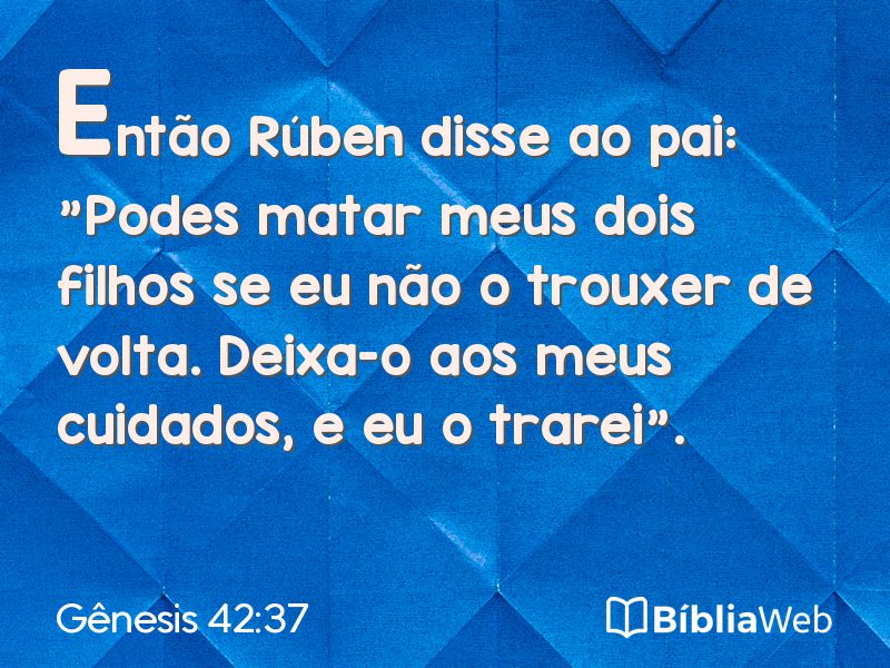 Gênesis 42:37 em imagem para compartilhar