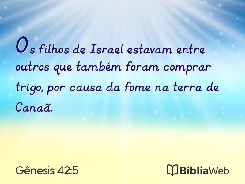 Gênesis 42:5 em imagem para compartilhar