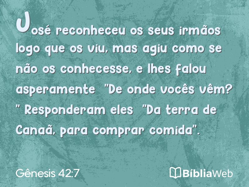 Gênesis 42:7 em imagem para compartilhar