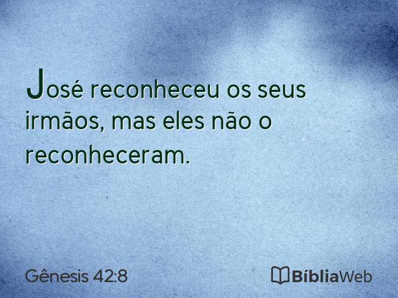 Gênesis 42:8 em imagem para compartilhar