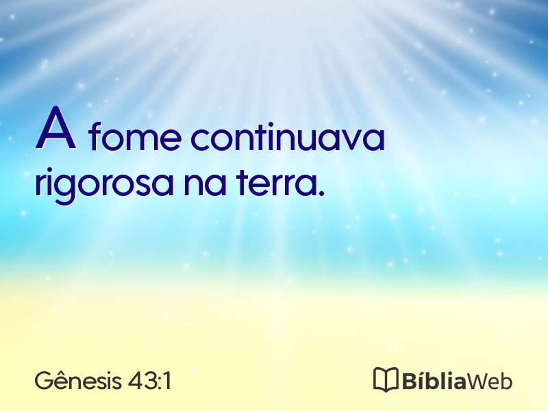 Gênesis 43:1 em imagem para compartilhar