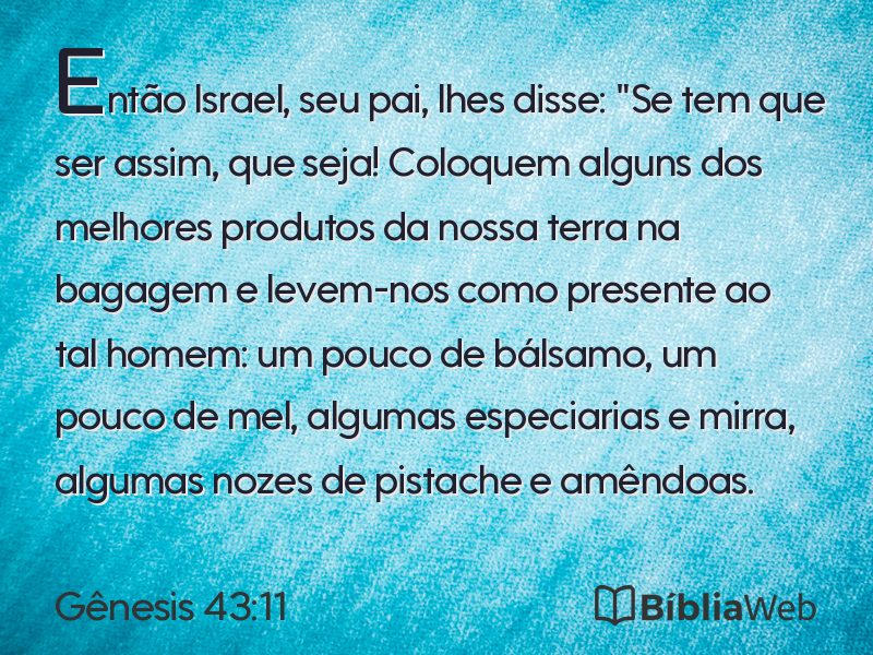 Gênesis 43:11 em imagem para compartilhar