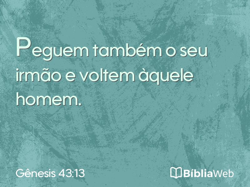 Gênesis 43:13 em imagem para compartilhar