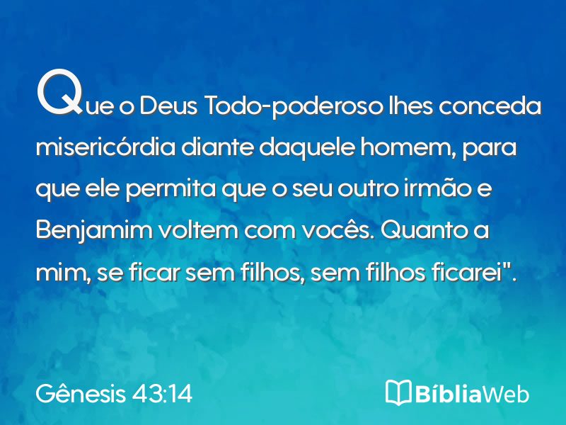 Gênesis 43:14 em imagem para compartilhar