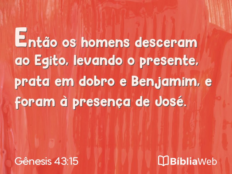 Gênesis 43:15 em imagem para compartilhar