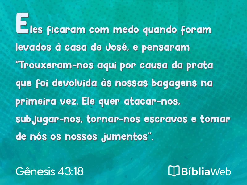Gênesis 43:18 em imagem para compartilhar