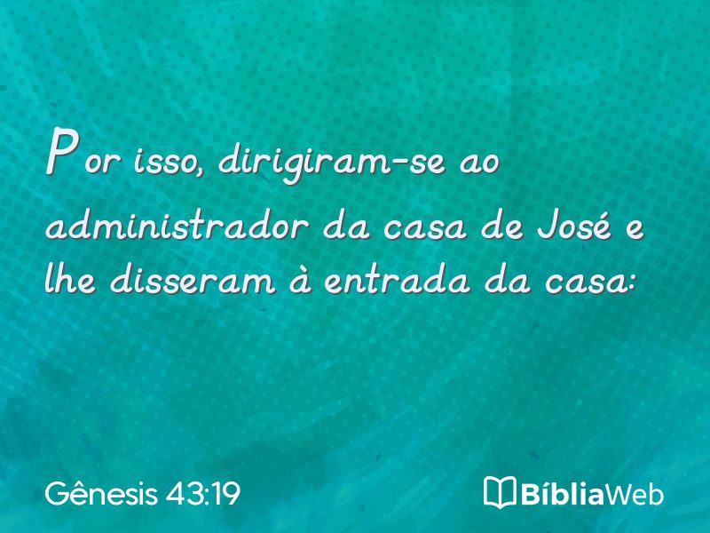 Gênesis 43:19 em imagem para compartilhar