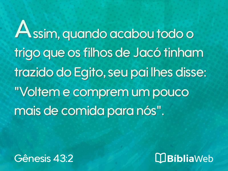 Gênesis 43:2 em imagem para compartilhar